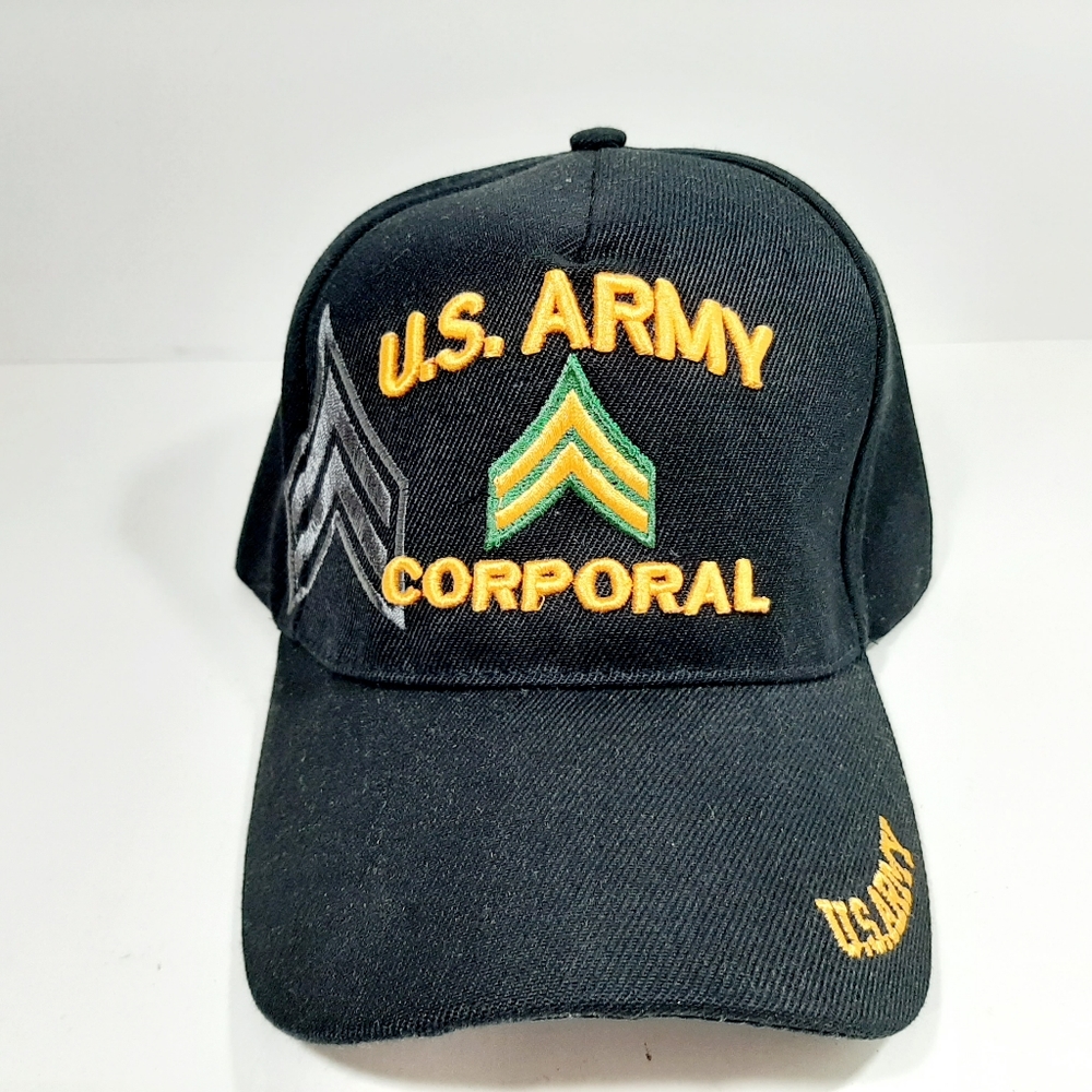 US Army Corporal men's embroidered hat black